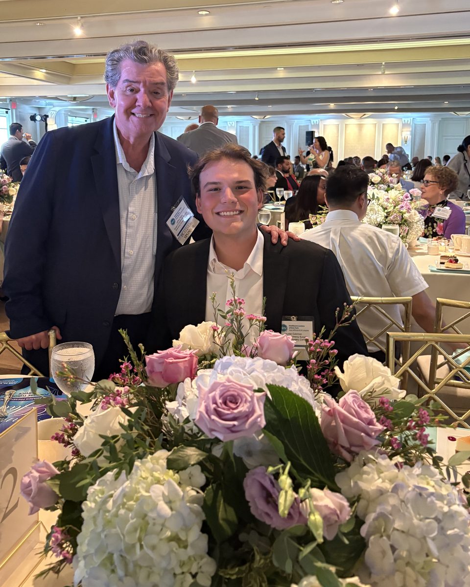 Hunter at a professional luncheon